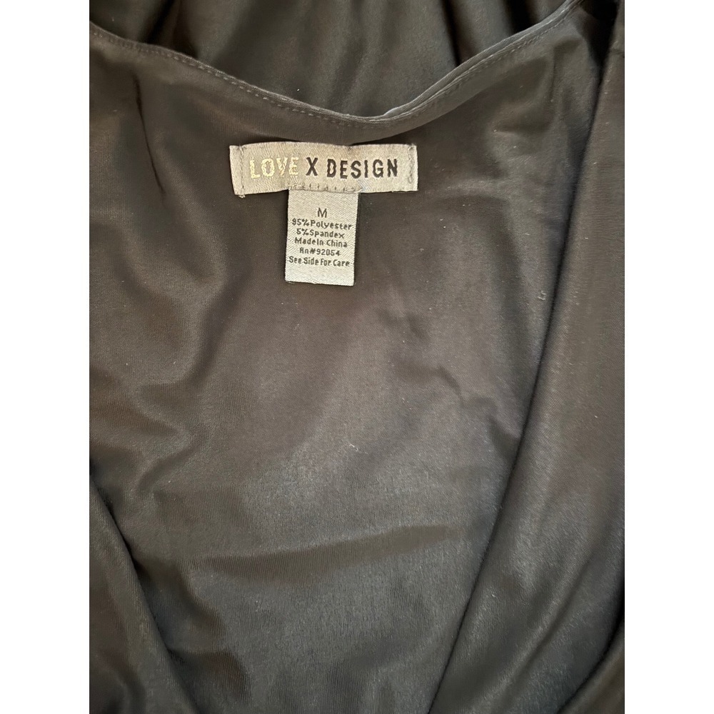Love By Design "Josetta" Black Cutout Maxi Dress – Size M – Twist Front - Picture 4 of 7